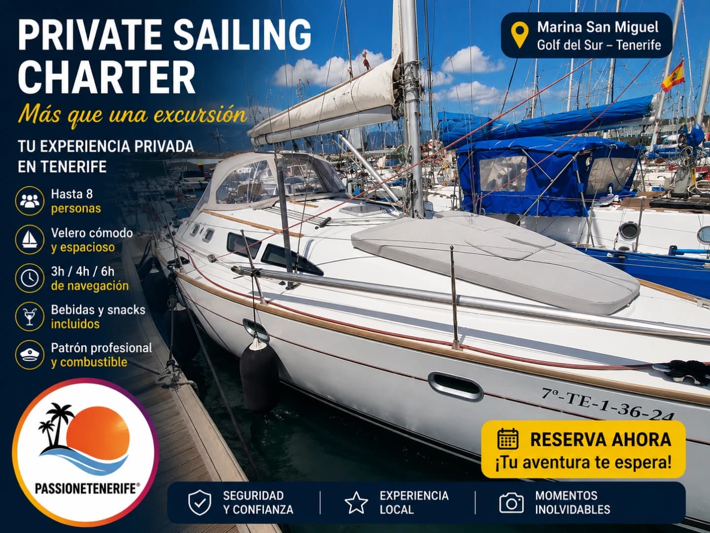 Descubre Tenerife desde el mar a bordo de nuestro Jeanneau Sun Odyssey 37 - 3